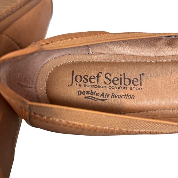 New Josef Seibel Ballet Flats Shoes Women's Size 38 (7-7.5) Tan Leather Slip On - Picture 7 of 8